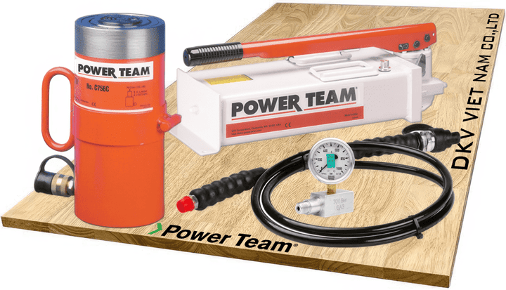 Bộ kích thủy lực Power Team C1006C, Bộ con đội thủy lực Power Team C1006C, Power Team hydraulic jack set C1006C