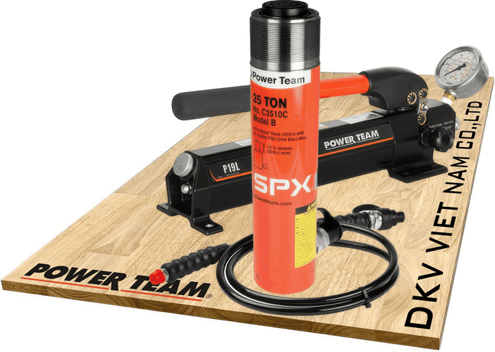 Bộ kích thủy lực Power team C102C, Bộ con đội thủy lực Power team C102C, Power team hydraulic jack set C102C