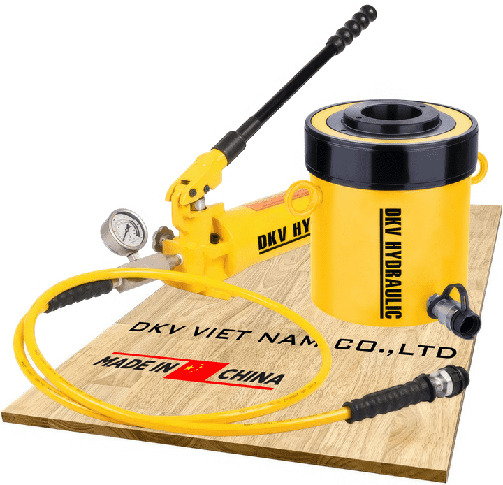 Bộ kích thủy lực rỗng tâm RCH-1006, bộ con đội thủy lực rỗng tâm RCH-1006, hollow hydraulic cylinder and hand pump set RCH-1006