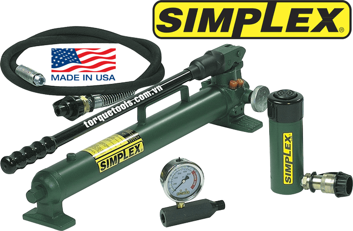 Bộ kích thủy lực ngắn Simplex ST106A, Simplex hydraulic cylinder and hand pump set ST106A
