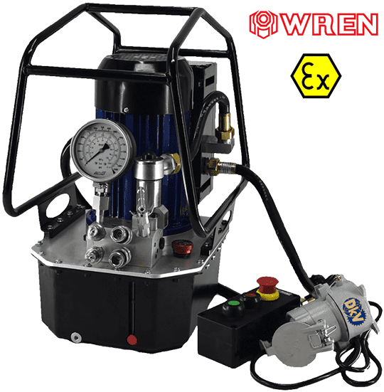 Bơm cờ lê thủy lực chống cháy nổ Wren KLW401Ex-2, Wren expolosion-proof electric hydraulic torque wrench pump KLW401Ex-2