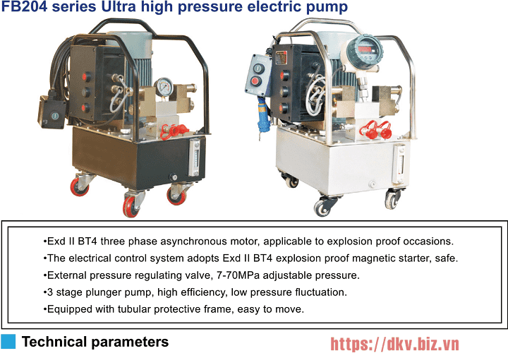 Bơm điện cờ lê thủy lực chống cháy nổ Torc Stark FBD204-1, Torc Stark explosion proof  electric hydraulic pumps FBD204-1