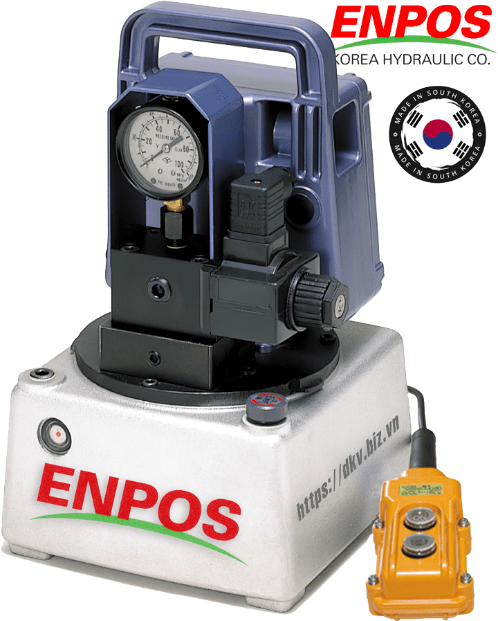 Bơm điện thủy lực Hàn Quốc Enpos KUP-45SVG-4(L), Enpos electric hydraulic pump KUP-45SVG-4(L)