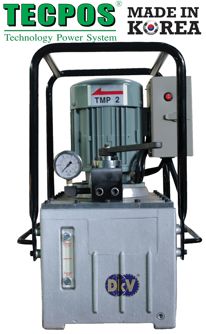 Bơm điện thủy lực Hàn Quốc Tecpos TMP 2-2S, Tecpos electric hydraulic pump TMP 2-2S