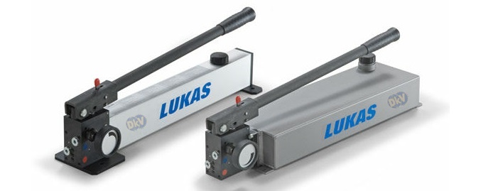 Bơm thủy lực Lukas LH 2/0,9-50, bơm tay thủy lực Lukas LH 2/0,9-50, Lukas hydraulic hand pump LH 2/0,9-50