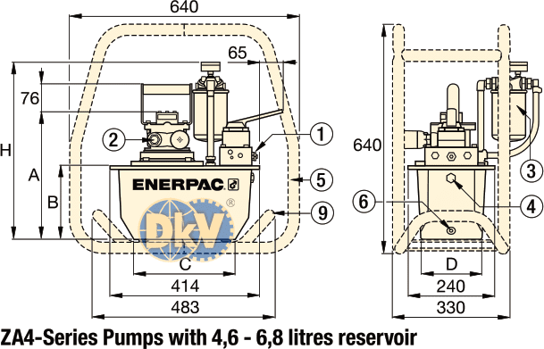 Bơm thủy lực khí nén Enerpac ZA4204MX, Enerpac air hydraulic pump ZA4204MX 
