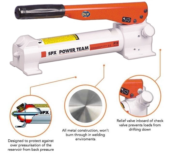 Bơm thủy lực Power Team P19, bơm tay thủy lực Power Team P19, Power Team hydraulic hand pump P19