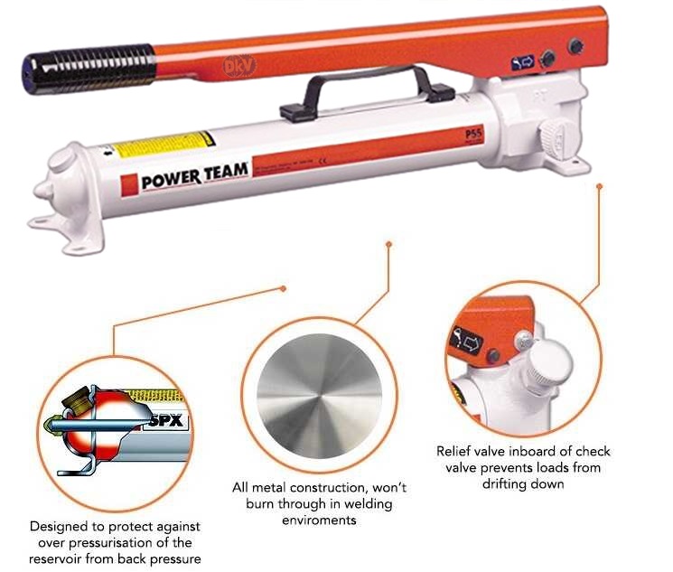 Bơm thủy lực Power Team P55 , bơm tay thủy lực Power Team P55 , Power Team hydraulic hand pump P55 
