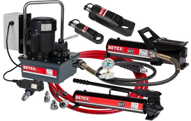 cắt đai ốc, cắt bulong, thủy lực, betex, hns3241, M22, M24, M27, hà lan