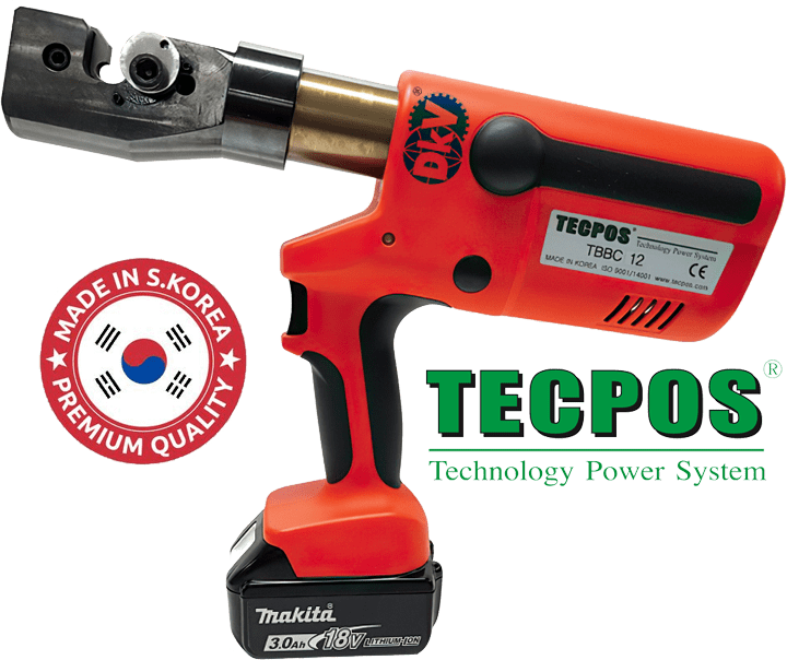 Kìm cắt cable thủy lực Tecpos TBCC12, Tecpos battery operated cutting tools TBCC12