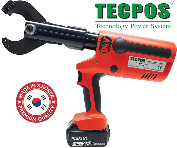 Kìm cắt cable thủy lực Tecpos TBCC85, Tecpos battery operated cutting tools TBCC85