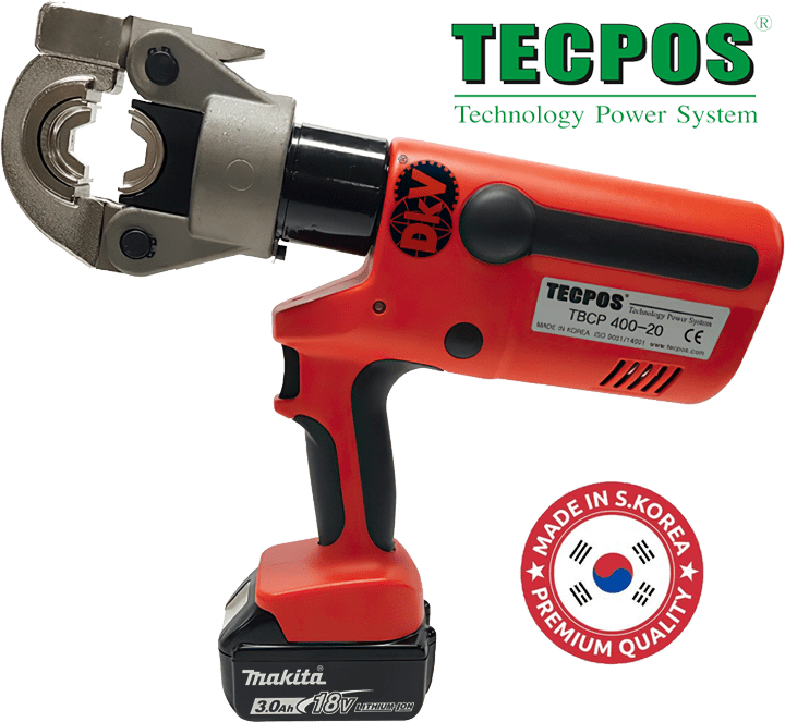 Kìm ép cốp thủy lực Tecpos TBCP400-20, Tecpos battery operated crimping tools TBCP400-20