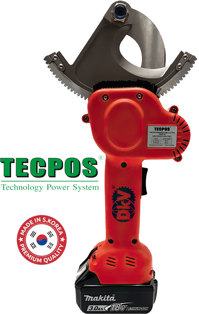 Kìm cắt cable thủy lực Tecpos TBRC55, Tecpos battery operated cutting tools TBRC55