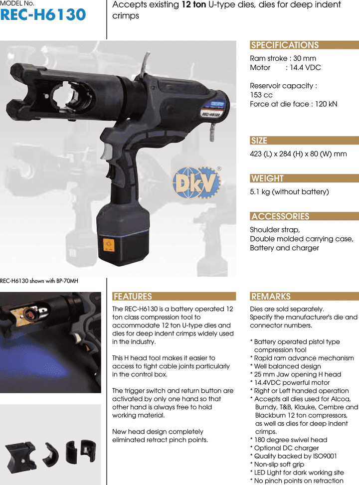 may ep cot thuy luc izumi rec-h6130 , izumi generation battery operated tools rec-h6130