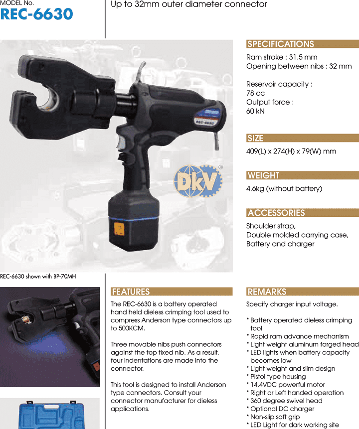 may ep cot thuy luc izumi rec-6630, izumi generation battery operated tools rec-6630