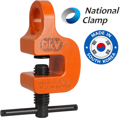 Kẹp tôn ngang National clamp NPC-B (10 ton, 70 - 120 mm), National clamp screw lifting clamps for steel NPC-B (10 ton, 70 - 120 mm)