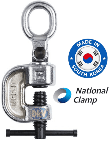 Kẹp tôn ngang National clamp NPC-DB (6 ton, 0 - 10 mm), National clamp screw lifting clamps for steel NPC-DB (6 ton, 0 - 100 mm)