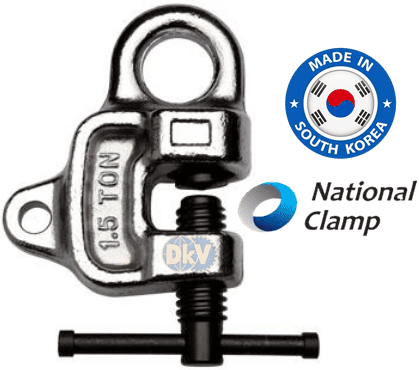 Kẹp tôn ngang National clamp NPC-TB (2 ton, 0 - 40 mm), National clamp screw lifting clamps for steel NPC-TB (2 ton, 0 - 40 mm)
