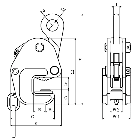 Kẹp tôn Eagle clamp G-350, Eagle clamp lifting clamps for steel G-350
