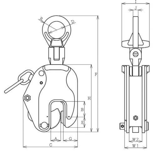 Kẹp tôn Eagle clamp ET-350, Eagle clamp lifting clamps for steel ET-350