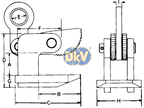Kẹp tôn Eagle clamp AMS-500, Eagle clamp lifting clamps for steel AMS-500