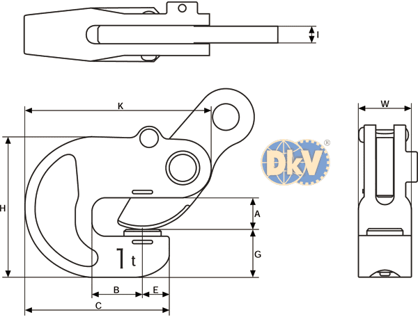Kẹp tôn Eagle clamp AMS-500, Eagle clamp lifting clamps for steel AMS-500