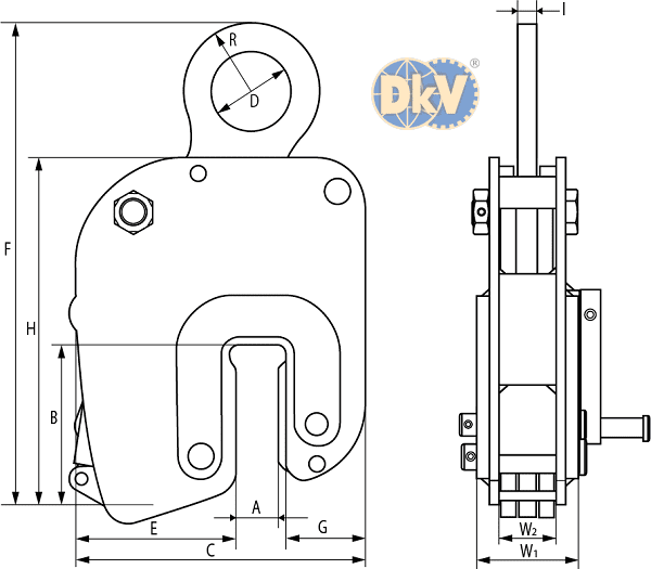Kẹp tôn Eagle clamp AMS-500, Eagle clamp lifting clamps for steel AMS-500