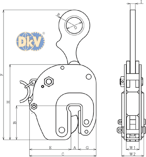 Kẹp tôn Eagle clamp AMS-500, Eagle clamp lifting clamps for steel AMS-500