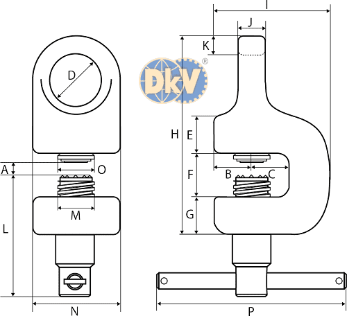 Kẹp tôn Eagle clamp AMS-500, Eagle clamp lifting clamps for steel AMS-500