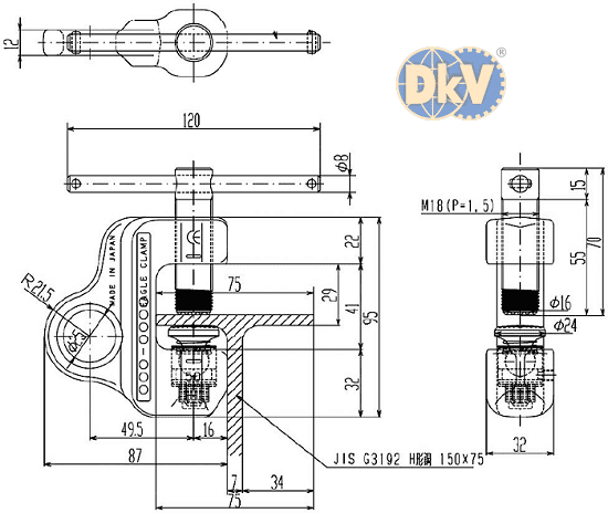 Kẹp tôn Eagle clamp AMS-500, Eagle clamp lifting clamps for steel AMS-500