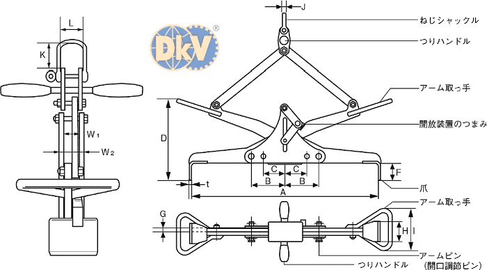 Kẹp tôn Eagle clamp AMS-500, Eagle clamp lifting clamps for steel AMS-500