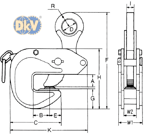 Kẹp tôn Eagle clamp AMS-500, Eagle clamp lifting clamps for steel AMS-500