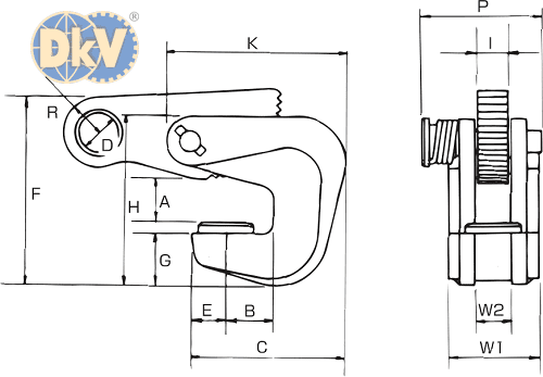 Kẹp tôn Eagle clamp AMS-500, Eagle clamp lifting clamps for steel AMS-500