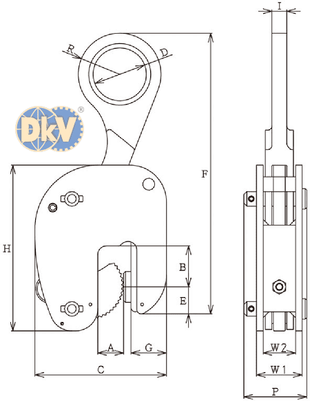 Kẹp tôn Eagle clamp WOL-350, Eagle clamp lifting clamps for steel WOL-350