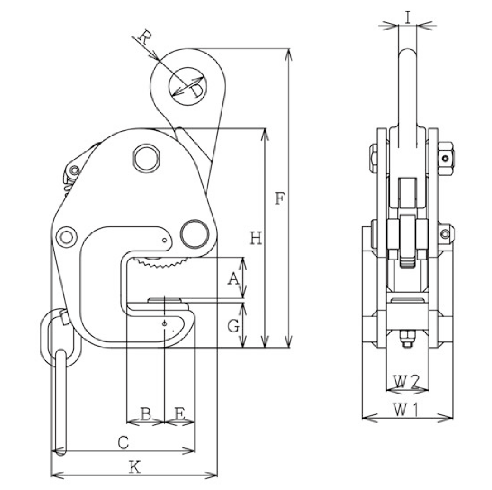 Kẹp tôn Eagle clamp GD-500, Eagle clamp lifting clamps for steel GD-500