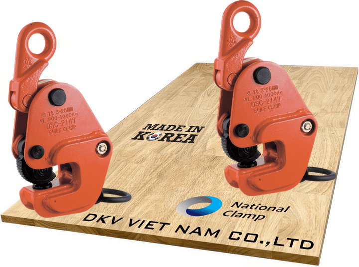 Kẹp tôn ngang National Clamp NGC-HN (0.5 ton, 0 - 20 mm), National Clamp horizontal lifting clamps for steel NGC-HN (0.5 ton, 0 - 20 mm)