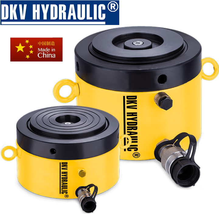 KÍCH THỦY LỰC CLP-2502 | KÍCH THỦY LỰC VÒNG HÃM CLP-2502 | PANCAKE LOCK NUT HYDRAULIC JACK CLP-2502 | 260 tấn | 45 mm Kích thủy lực CLP-2502, kích thủy lực vòng hãm CLP-2502, pancake lock nut hydraulic jack CLP-2502: là loại kích thủy lực 1 chiều, vỏ thép, trang bị vòng hãm khóa tải, loại lớn có sức nâng max: 260 tấn, hành trình max: 45 mm, áp họat động < 700 bar (10.000 psi). Không trang bị lò xo hồi, việc hồi kích thủy lực CLP-2502 nhờ đè nén thủ công hoặc tự trọng của xilanh. Coupler tiêu chuẩn với ren 3/8"-NPT cho phép kích thủy lực CLP-2502 đấu nối nhanh với bơm thủy lực, thông qua ống dây thủy lực, phụ kiện thủy lực. Kích thủy lực CLP-2502 thuộc dòng sản phẩm kích vòng hãm khóa tải, trang bị ren phía đầu kích (ren to và sâu) cùng đai vòng hãm khóa tải. Với ưu điểm nổi bật, giữ tải trọng ổn định, hạn chế tối đa sụt hành trình trong quá trình thi công. Đặc biệt cần giữ tải cố định trong một thời gian dài, như thi công cầu, hầm, nâng tổng đoạn đóng tàu.... Đỉnh kích thủy lực CLP-2502 có cơ cấu dạng chỏm cầu tự lựa, giúp điểm tiếp xúc nâng tải tự lựa theo biên dạng tại vị trí tiếp xúc phù hợp nhất. Kích thủy lực CLP-2502 được chế tạo bằng thép cường lực, chịu va đập tốt, kết hợp với gioăng phớt chất lượng cao, cho tuổi thọ sử dụng dài lâu, đặc biệt là sai số tải trọng rất nhỏ trong quá trình sử dụng theo năm tháng vận hành. Để nâng các tải trọng cỡ lớn, kích thước dài và rộng, có phân bố tải trọng không đồng đều, thường chọn giải pháp phối 1 bơm cho nhiều kích thủy lực CLP-2502, hoạt động đồng thời, thay vì chỉ sử dụng một vài chiếc kích cỡ lớn. Một bộ kích thủy lực đầy đủ CLP-2502 hoàn chỉnh: sẽ bao gồm thêm bơm thủy lực, ống dây thủy lực 2m có tích hợp coupler và áp kế chạy tốt. Kích thủy lực ngắn CLP-2502 là sản phẩm OEM (đặt hàng gia công chế tạo) tại Trung Quốc của DKV VIET NAM CO.,LTD. Made in China. THÔNG TIN HỖ TRỢ: Hãng sản xuất: DKV HYDRAULIC | OEM China | Made in China. Bảo hành: 12 tháng. CO, CQ: nhà sản xuất DKV HYDRAULIC | OEM China | Made in China cấp. Đóng gói: hộp gỗ công nghiệp.