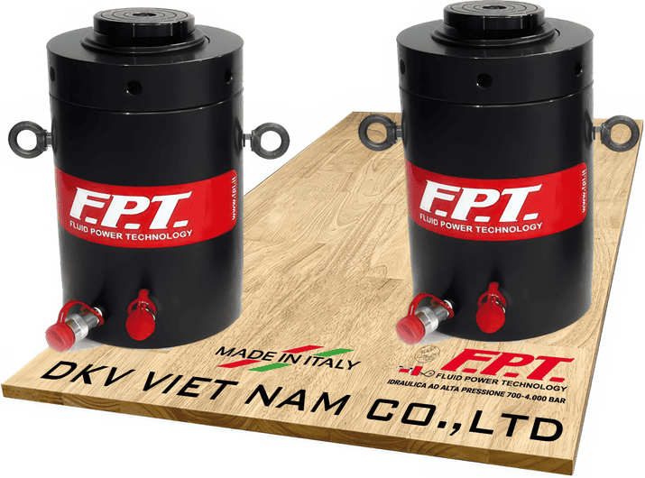 Kích thủy lực FPT CRI-300-100-GS TA, kích thủy lực vòng hãm FPT CRI-300-100-GS TA, Double acting lock nut hydraulic jack CRI-300-100-GS TA