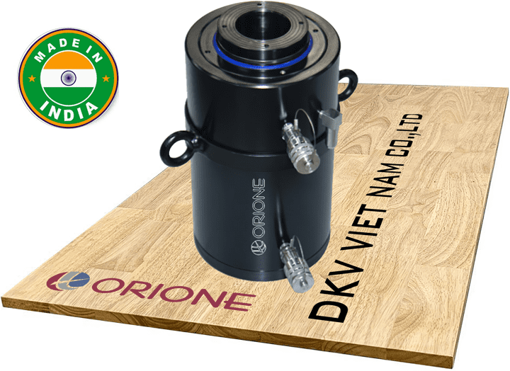 Kích thủy lực rỗng tâm Orione OADH 100-150, con đội thuỷ lực rỗng tâm Orione OADH 100-150, Orione aluminum double acting hole hydraulic jack OADH 100-150