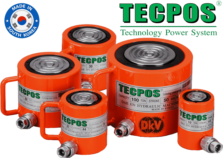 Kích thủy lực Tecpos TSSC-2025, con đội thủy lực ngắn TecposTSSC-2025, Tecpos short hydraulic jack TSSC-2025