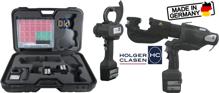 Bộ máy cắt cable và ép cốt thủy lực Holger Clasen KombiMax-5F/12, Holger Clasen hydraulic bettery combination set KombiMax-5F/12