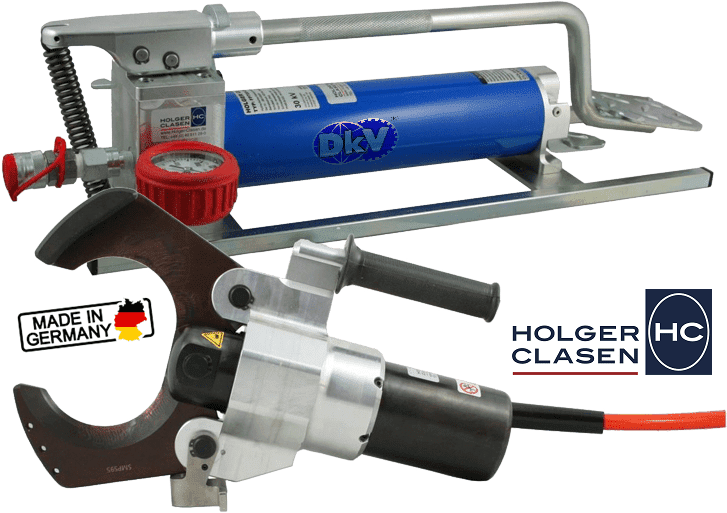 Bộ đầu cắt cable thủy lực Holger Clasen GIS-FP/95, Holger Clasen hydraulic cable cuuter set GIS-FP/95