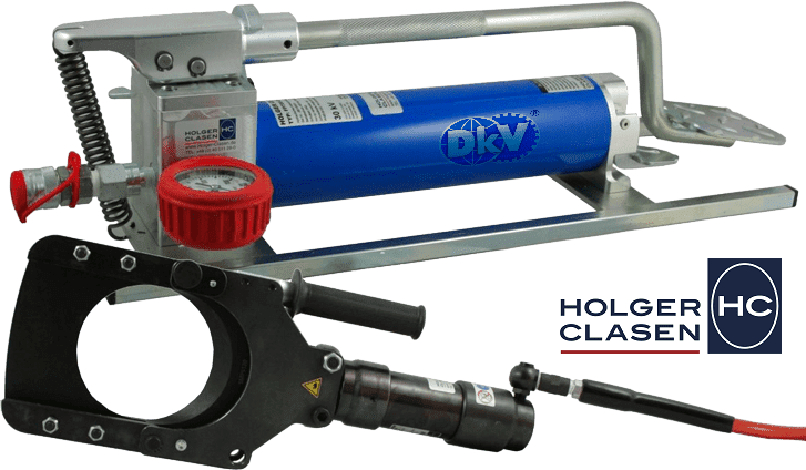 Bộ đầu cắt cable thủy lực Holger Clasen GIS-V-FP/120, Holger Clasen hydraulic cable cuuter set GIS-V-FP/120