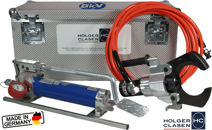 Bộ đầu cắt cable thủy lực Holger Clasen GIS-V-FP/95, Holger Clasen hydraulic cable cuuter set GIS-V-FP/95