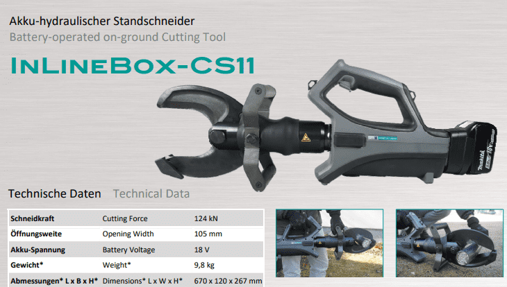 Máy cắt cable thủy lực Holger Clasen InLineBox-C11-Set, Holger Clasen hydraulic cable Cutter InLineBox-C11-Set