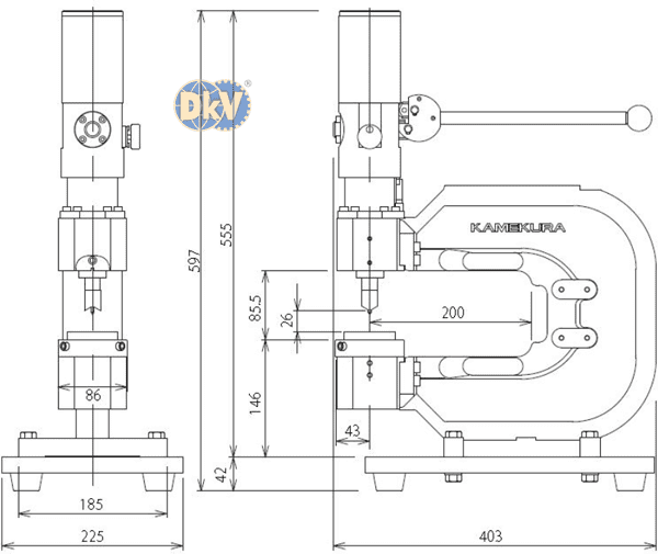 Máy đột lỗ thủy lực Kamekura GS-4, Kamekura desk punch GS-4
