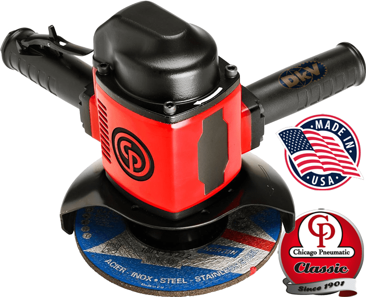 Máy mài góc khí nén Chicago Pneumatic CP3330-SALAVAD, Chicago Pneumatic vertical grinder CP3330-SALAVAD