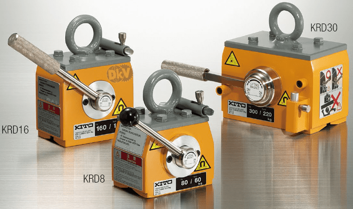 Nam châm cẩu hàng Kito KRD30, Kito permanent lifting magnet KRD30