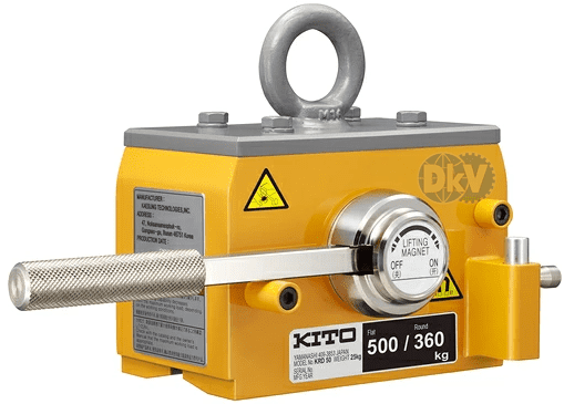 Nam châm cẩu hàng Kito KRD50, Kito permanent lifting magnet KRD50