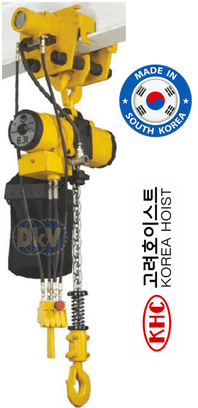 Pa lăng xích khí nén Korea Hoist KA2M-200, Korea Hoist peumatic chain hoists KA2M-200